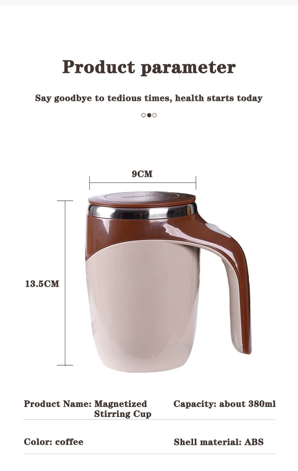 Lazy Coffee Stirring Cup Auto Stirring Cup Magnetic Rotating Electric Milk Cup Mark Cup 304 Stainless Steel - Open Season Industries