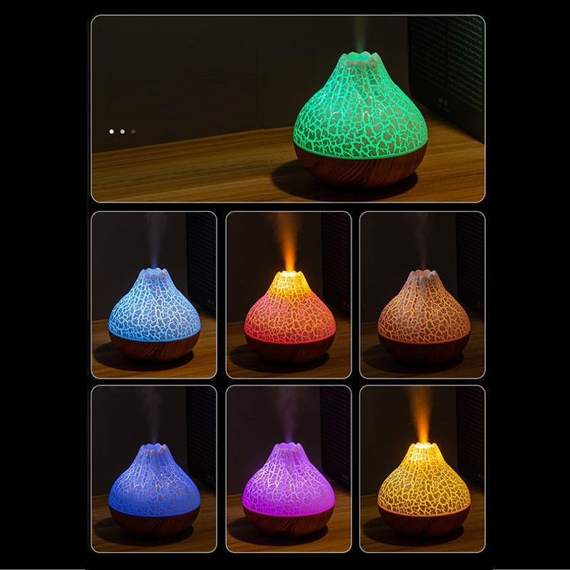 Creative Volcano Design Air Humidifier, USB Powered Modern Design Aroma Diffuser, Super Quiet Modern Design with Light Mist Humidifier - Open Season Industries