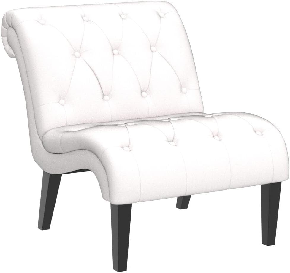 Accent Chair Upholstered Chair Button Tufted Slipper Chair Side Chair for Dining Room Living Room Bedroom Funiture, Set of 2 - Open Season Industries