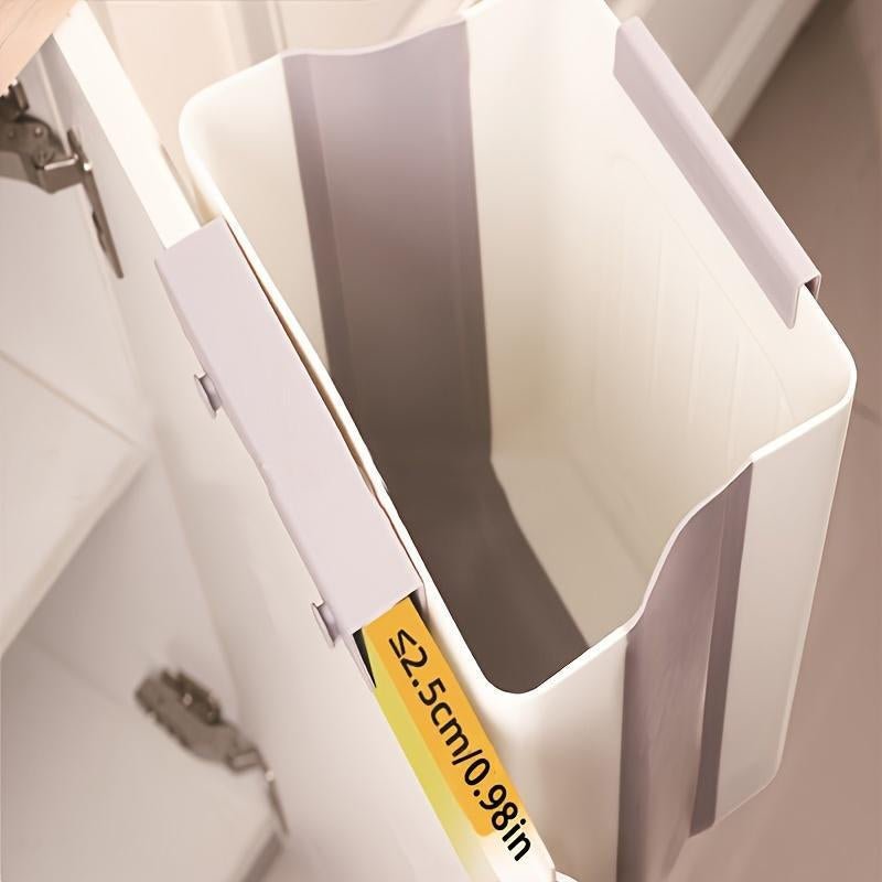 Foldable Kitchen Trash Can, Hanging Trash Bin, Space - Saving Hanging Garbage Can for Kitchen Cabinets, Kitchen Accessories - Open Season Industries