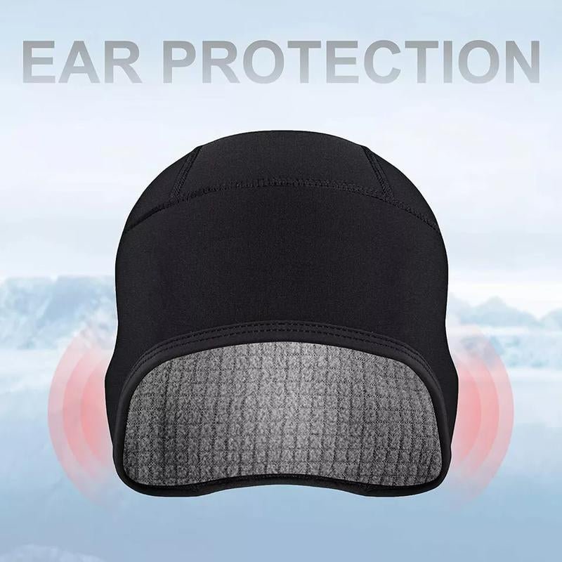 RROCKBROS Skull Cap Men'S Winter Cycling Cap Windproof Warm Fleece Thermal Hat Helmet Liner Caps Black for Hiking Skiing Riding - Open Season Industries