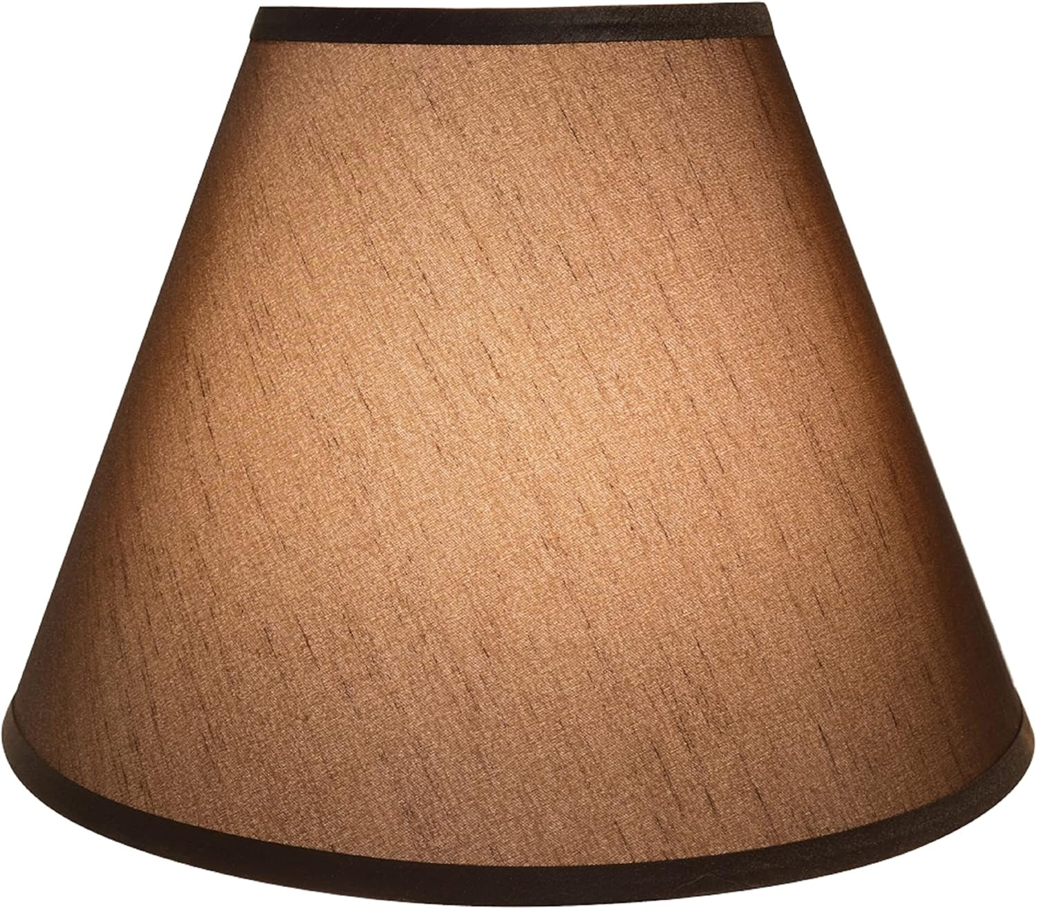 32151 Transitional Hardback Empire Shape Spider Construction Lamp Shade in Brown, 15" Wide (7" X 15" X 11") - Open Season Industries