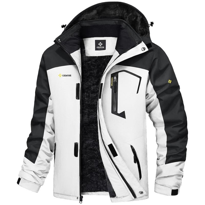 GEMYSE Men'S Mountain Waterproof Ski Snow Jacket Winter Windproof Rain Polo Pufferjacket Men'S Waterproof Winter Coat - Open Season Industries