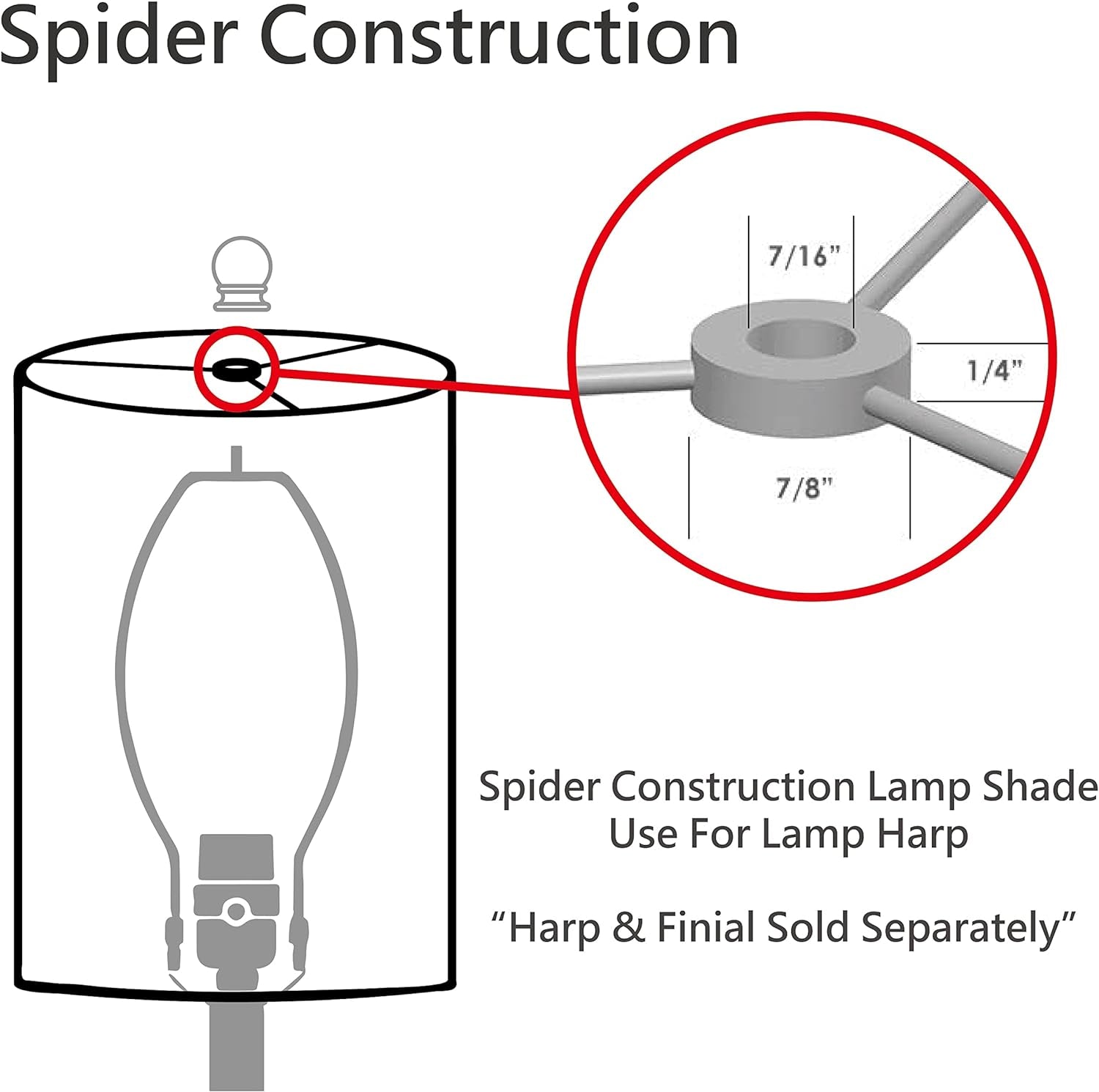 32151 Transitional Hardback Empire Shape Spider Construction Lamp Shade in Brown, 15" Wide (7" X 15" X 11") - Open Season Industries
