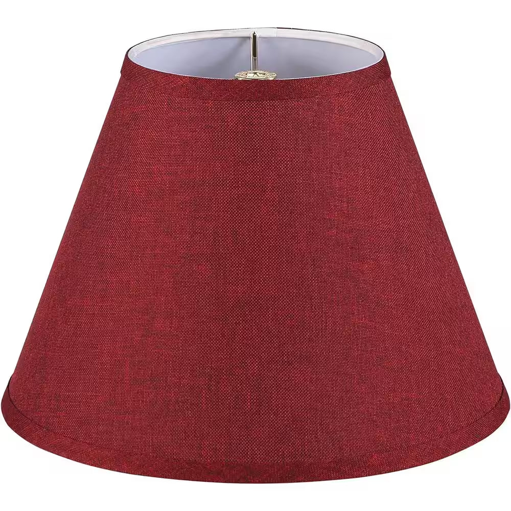 Mix and Match 9 In. Burgundy Burlap Empire Lamp Shade with Spider Fitter - Open Season Industries