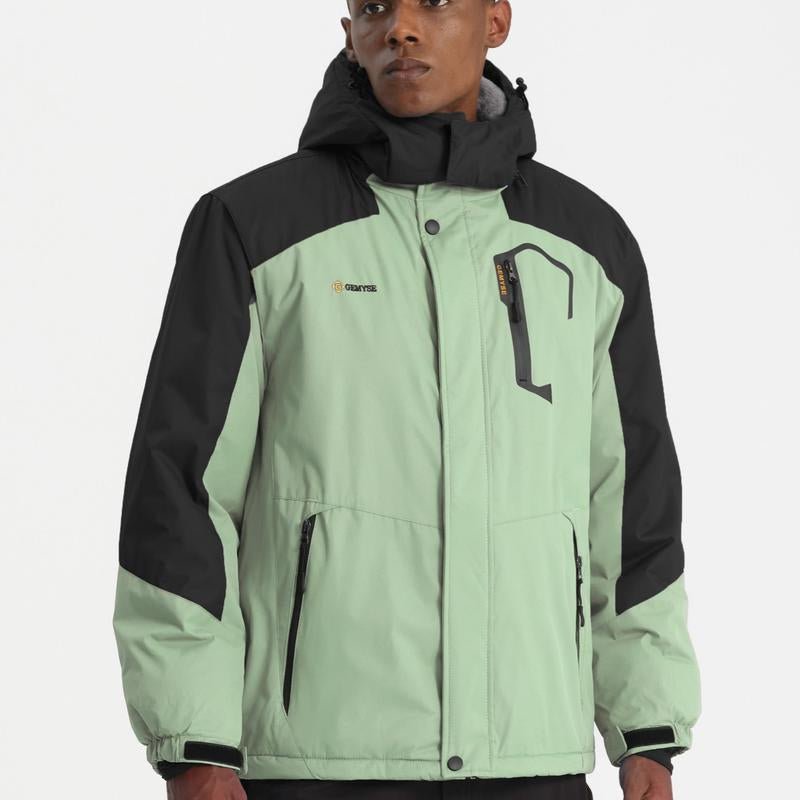 GEMYSE Men'S Mountain Waterproof Ski Snow Jacket Winter Windproof Rain Polo Pufferjacket Men'S Waterproof Winter Coat - Open Season Industries
