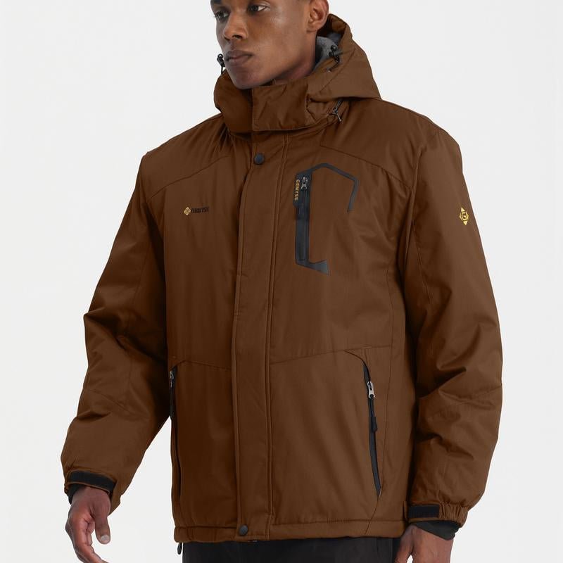 GEMYSE Men'S Mountain Waterproof Ski Snow Jacket Winter Windproof Rain Polo Pufferjacket Men'S Waterproof Winter Coat - Open Season Industries