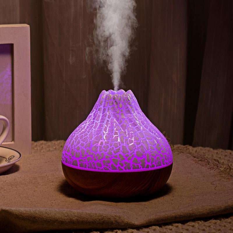 Creative Volcano Design Air Humidifier, USB Powered Modern Design Aroma Diffuser, Super Quiet Modern Design with Light Mist Humidifier - Open Season Industries