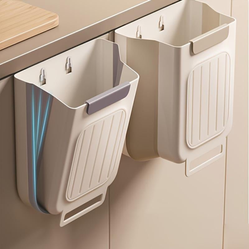 Foldable Kitchen Trash Can, Hanging Trash Bin, Space - Saving Hanging Garbage Can for Kitchen Cabinets, Kitchen Accessories - Open Season Industries
