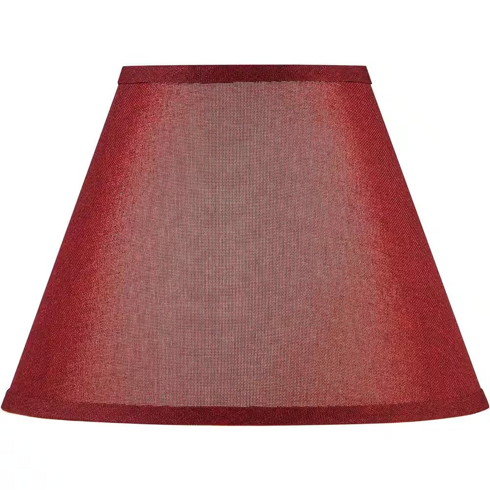 Mix and Match 9 In. Burgundy Burlap Empire Lamp Shade with Spider Fitter - Open Season Industries