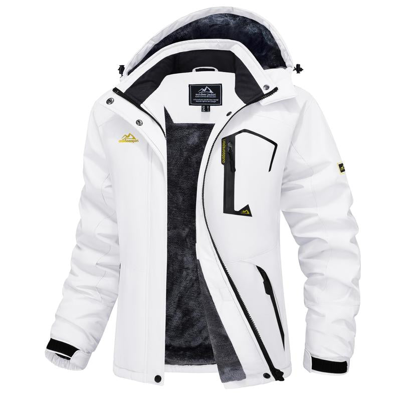 MAGCOMSEN Women'S Waterproof Ski Jacket Hooded Fleece Lined Warm Winter Jacket Snow Coat Mountain Windproof Rain Windbreaker - Open Season Industries