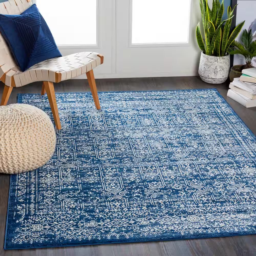 Errol Denim 7 Ft. 10 In. X 10 Ft. Area Rug - Open Season Industries