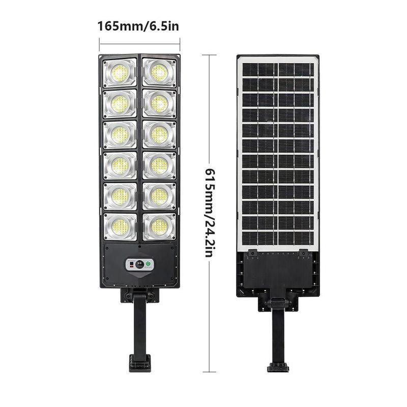 Solar Street Light Outdoor Solar Parking Lot Light with Motion Sensor IP65 Waterproof Commercial Lighting 360 SMD Leds Adjustable Angle Remote Control - Open Season Industries