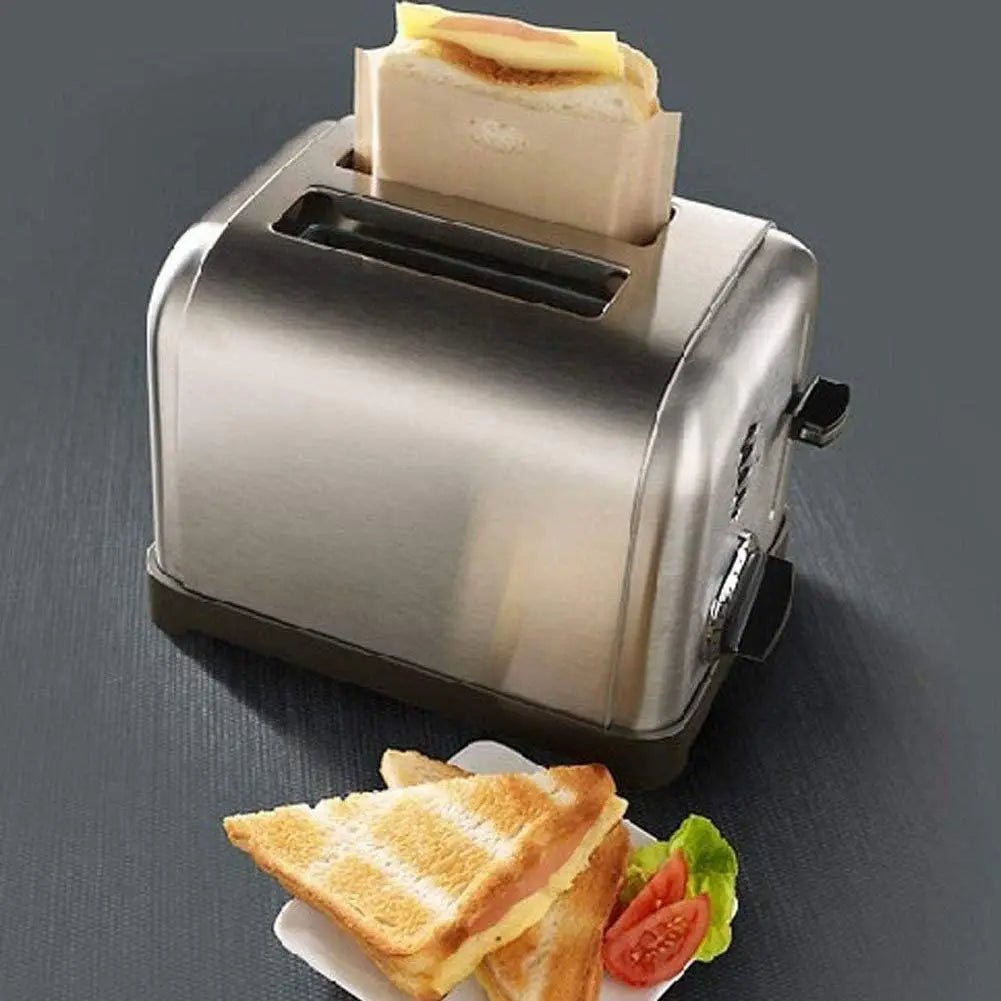 3 PC Reusable Toaster Bag Non Stick Bread Bag Sandwich Bags Fiberglass Toast Microwave Heating Pastry Tools - Open Season Industries