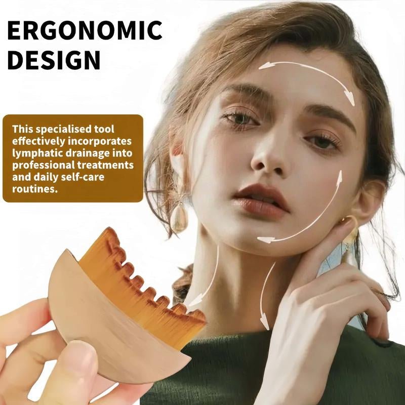 Lymphatic Contour Face Brush for Jawline & Chin Sculpting - Dry Brushing Massager for Lymphatic Drainage & Facial Fatigue Relief, Eronomically Designed to Fit the Skin Precisely (1PCS) Beauty Roller Daily - Mm - Open Season Industries