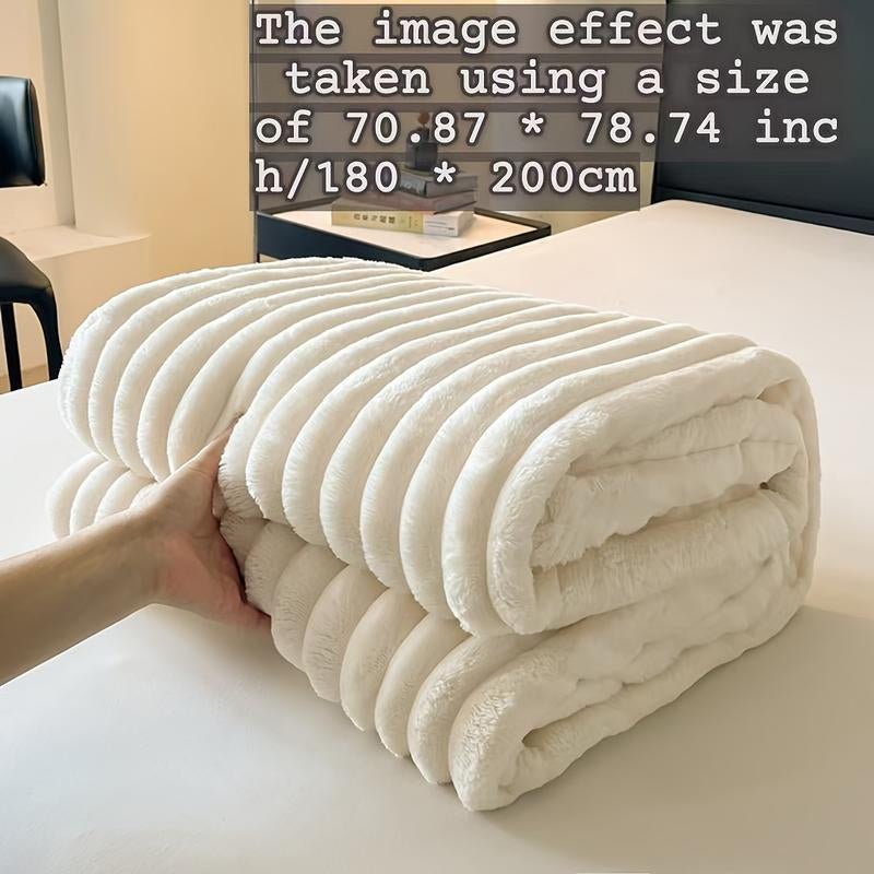 Luxurious Touch Is Here! 4 - Color Faux Rabbit Fur Sleep Blanket —— Warm and Cozy, Ultra - Soft Baby Blanket, Suitable for Sofas, Offices, and Bedrooms —— an Ideal Seasonal Gift and Bed Blanket, Bringing an Ultra - Soft Baby Blanket with a Luxurious Texture. - Open Season Industries