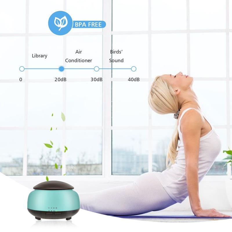 Upgraded Essential Oil Diffuser, DAROMA Aromatherapy Diffuser with Remote Control,300Ml Aroma Ultrasonic Nebulizing Cool Mist Humidifier,7 Color Mood Lights & Waterless Auto - Off for Home Office Gift, Dark/Light Wood Oildiffuser Diffuser For - Open Season Industries