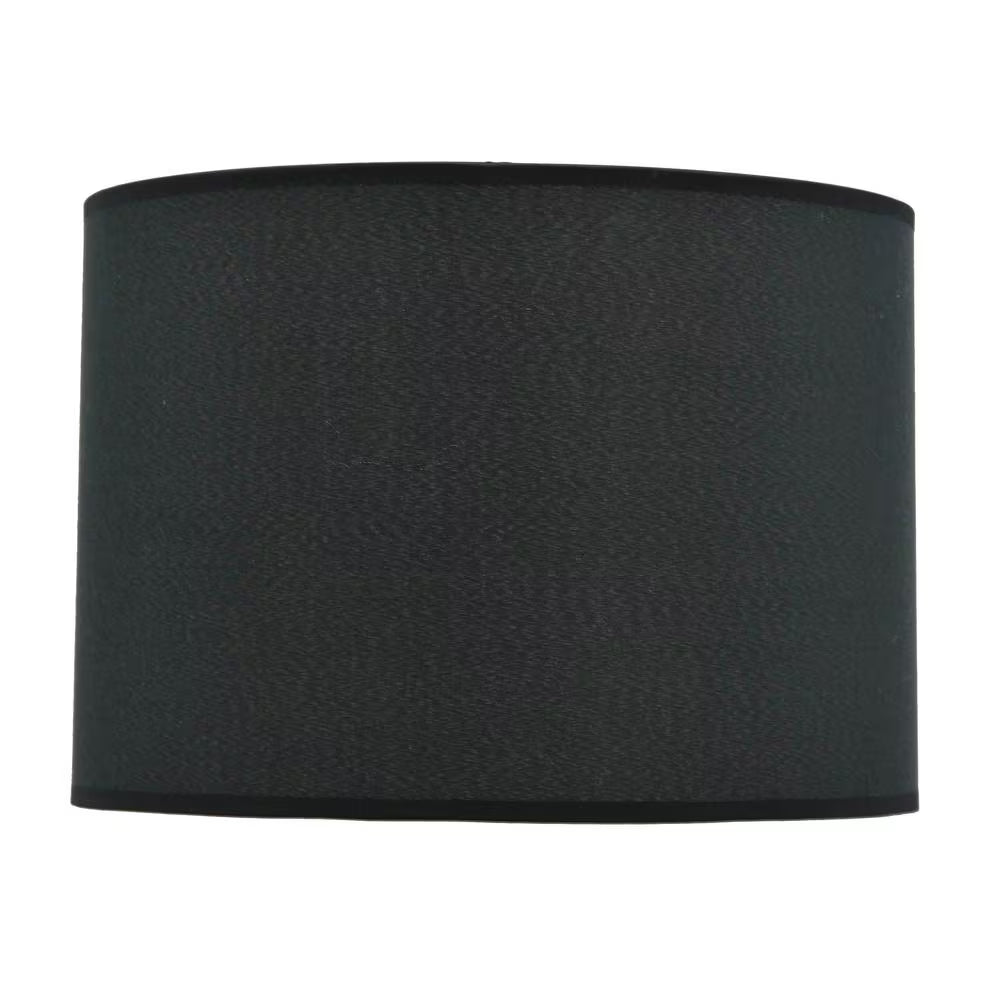 14 In. X 10 In. Black Hardback Drum/Cylinder Lamp Shade - Open Season Industries