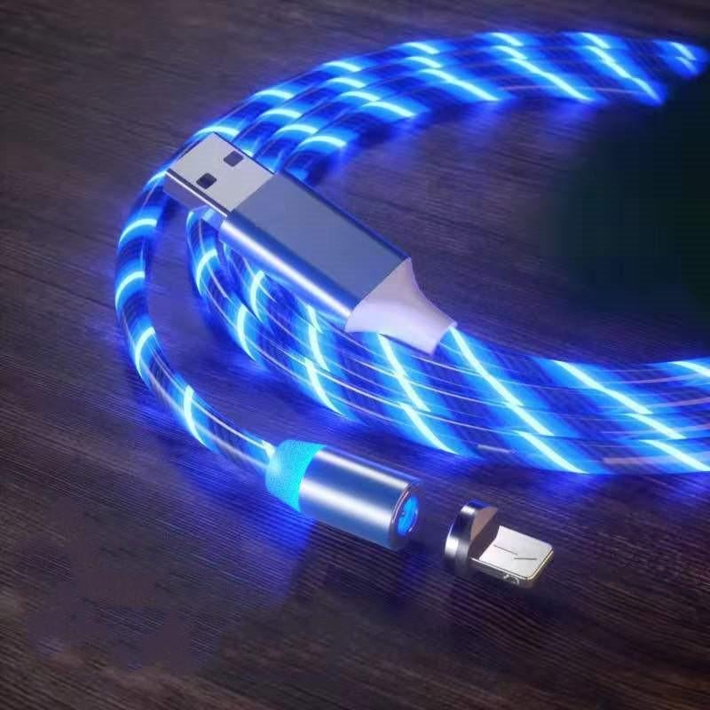 Magnetic Charging Cable Streamer Fast Charging Cable Lighting Micro USB Cable LED Magnet Charger Type - C Cable - Open Season Industries