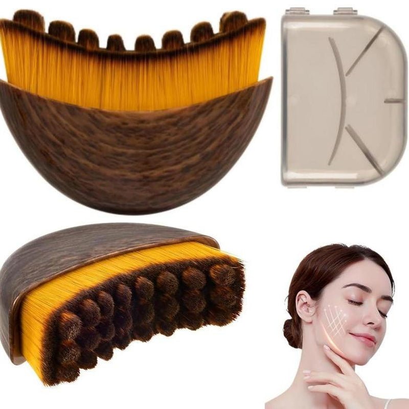 Lymphatic Contour Face Brush for Jawline & Chin Sculpting - Dry Brushing Massager for Lymphatic Drainage & Facial Fatigue Relief, Eronomically Designed to Fit the Skin Precisely (1PCS) Beauty Roller Daily - Mm - Open Season Industries