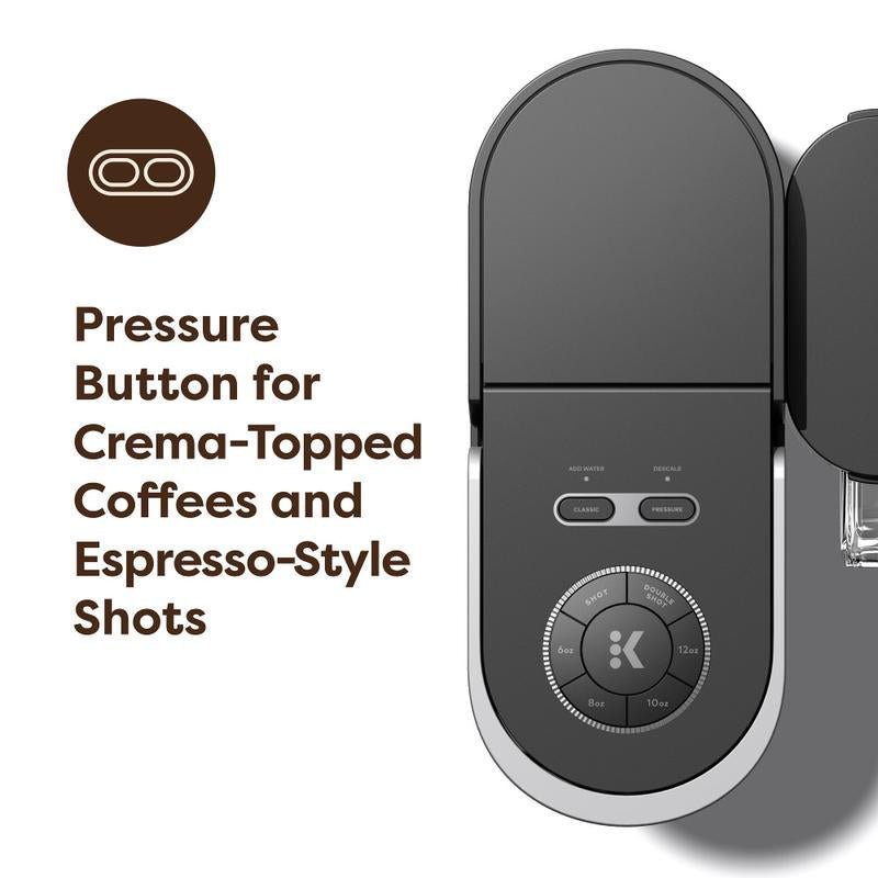 Keurig K - Crema K - Cup Pod Coffee Maker - Single Serve Coffee Maker - Make Crema - Topped Coffee& Espresso - Style Shots - Open Season Industries