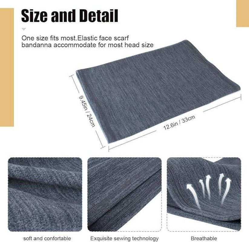Fleece Winter Neck Warmer Gaiter - 2 Pack for Men & Women, Windproof Face Mask Cover, Cold Weather Scarf - Open Season Industries