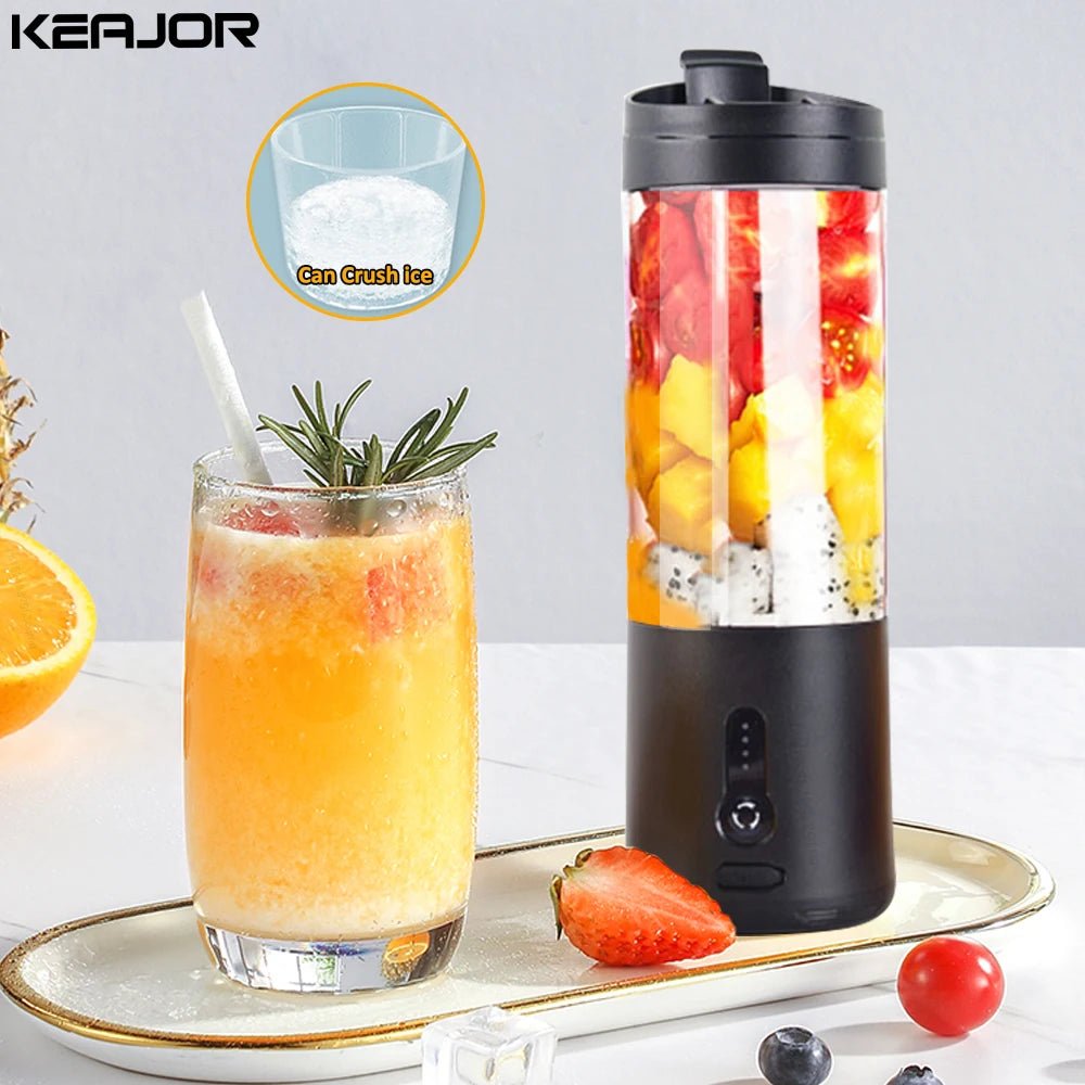Portable Blender Mini Electric Fruit Juicer Mixer USB Rechargeable Smoothie Orange Fresh Juice Blender Portable Blender - Open Season Industries