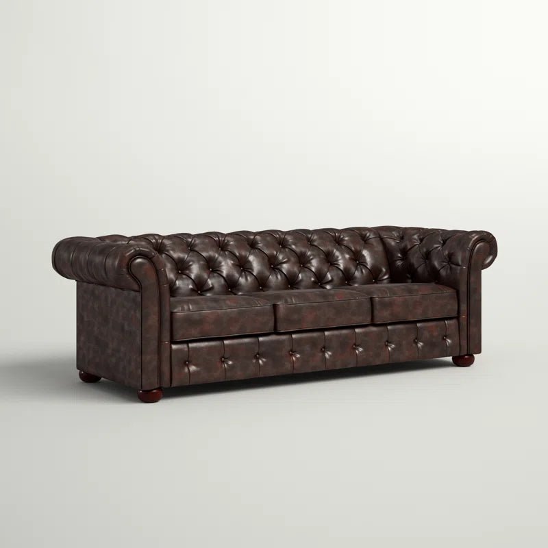 Huskins 91.34'' Faux Leather Sofa - Open Season Industries