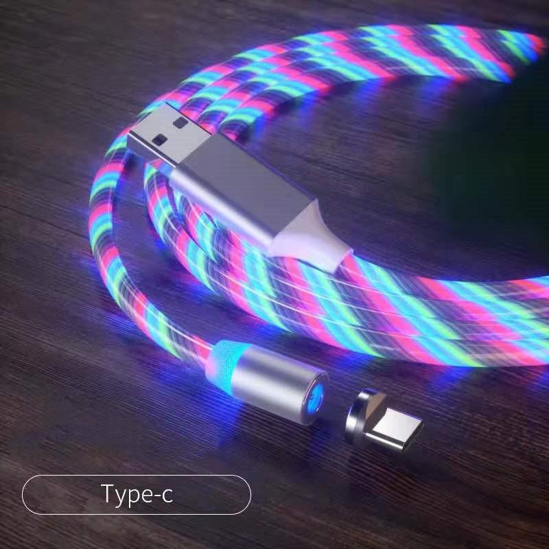 Magnetic Charging Cable Streamer Fast Charging Cable Lighting Micro USB Cable LED Magnet Charger Type - C Cable - Open Season Industries
