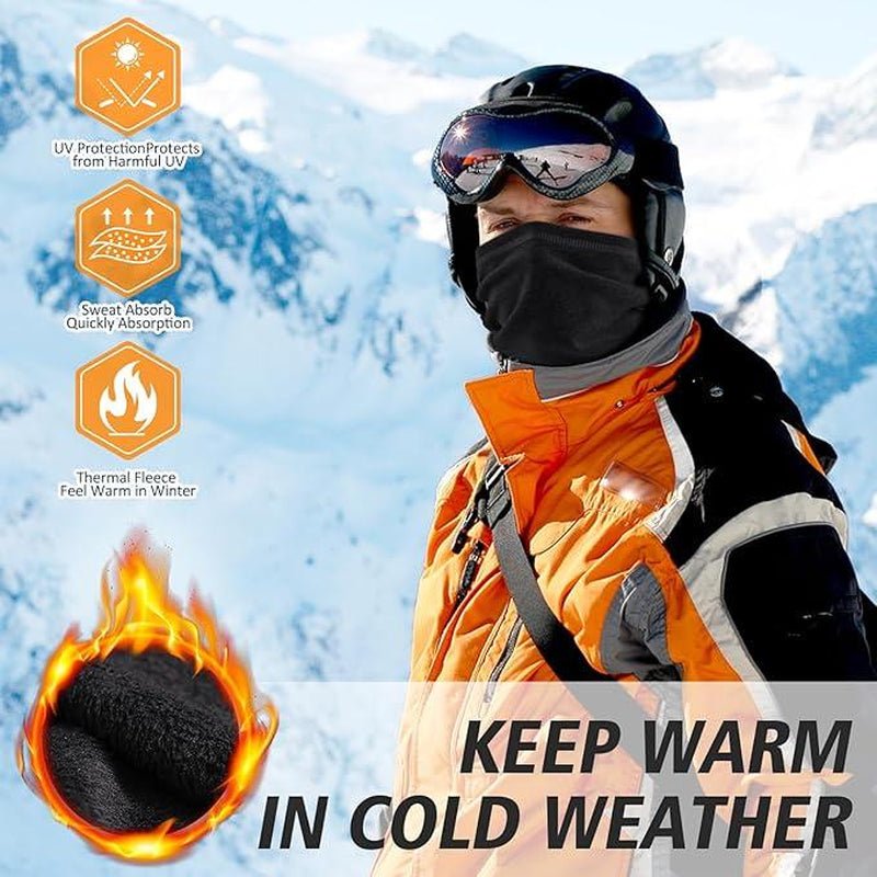 4 Pack Winter Neck Warmer - Soft Fleece Face Cover Mask, Neck Gaiter, Ski for Men & Women, Ideal for Cold Weather - Open Season Industries