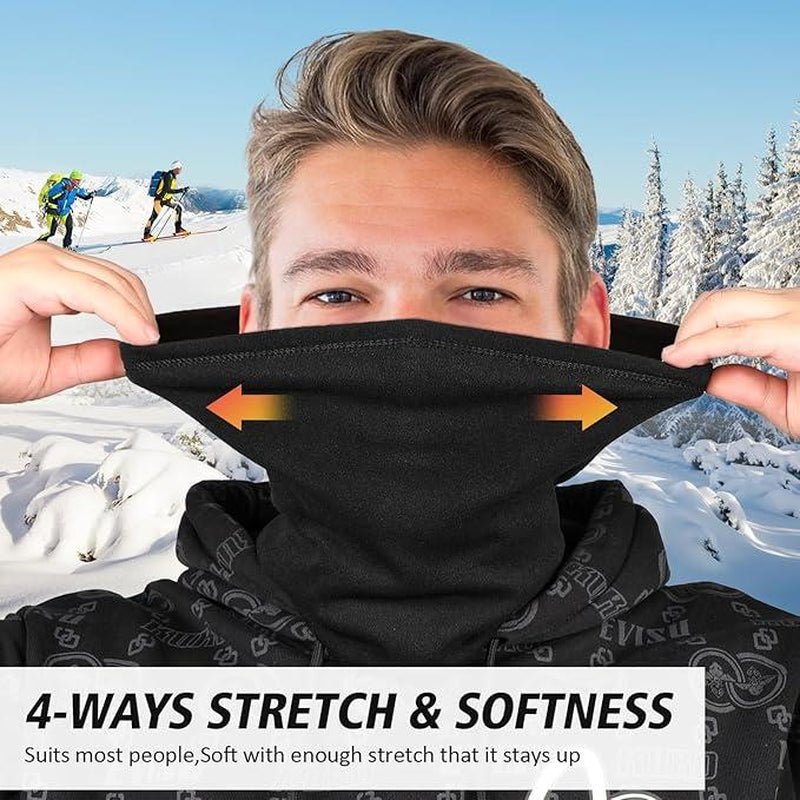 4 Pack Winter Neck Warmer - Soft Fleece Face Cover Mask, Neck Gaiter, Ski for Men & Women, Ideal for Cold Weather - Open Season Industries