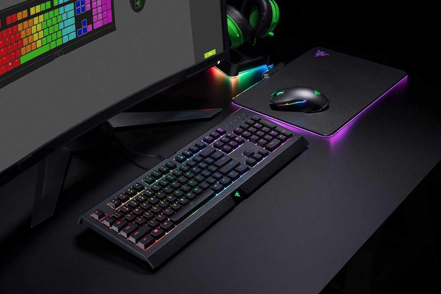 Cynosa Chroma Gaming Keyboard: Individually Backlit RGB Keys - Spill - Resistant Design - Programmable Macro Functionality - Quiet & Cushioned - Open Season Industries
