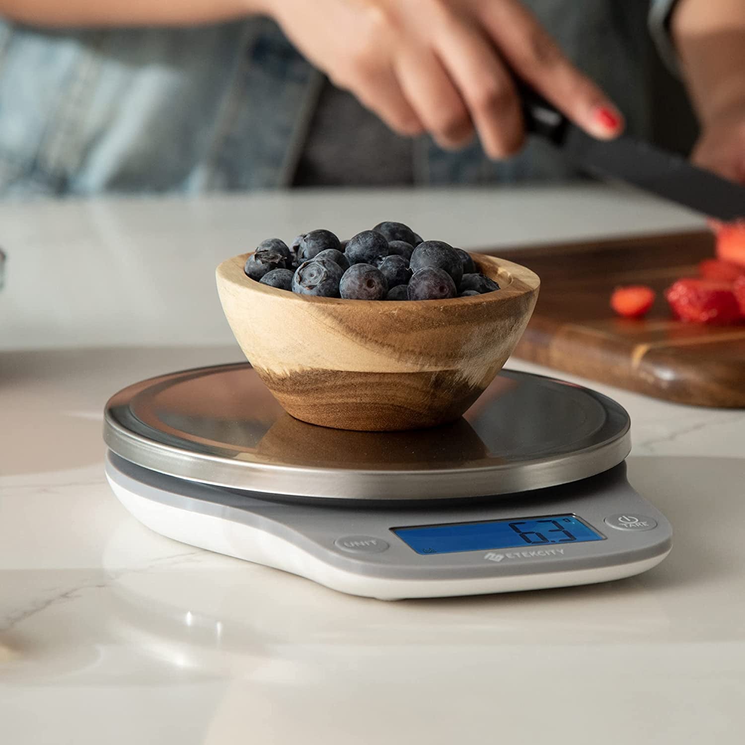 0.1G Food Kitchen Scale, Digital Ounces and Grams for Cooking, Baking, Meal Prep, Dieting, and Weight Loss 11Lb/5Kg 304 Stainless Steel - Open Season Industries