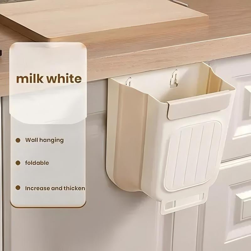 Foldable Kitchen Trash Can, Hanging Trash Bin, Space - Saving Hanging Garbage Can for Kitchen Cabinets, Kitchen Accessories - Open Season Industries