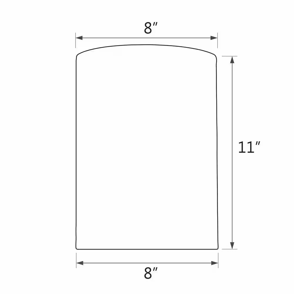 8 In. X 11 In. off White Hardback Drum/Cylinder Lamp Shade - Open Season Industries