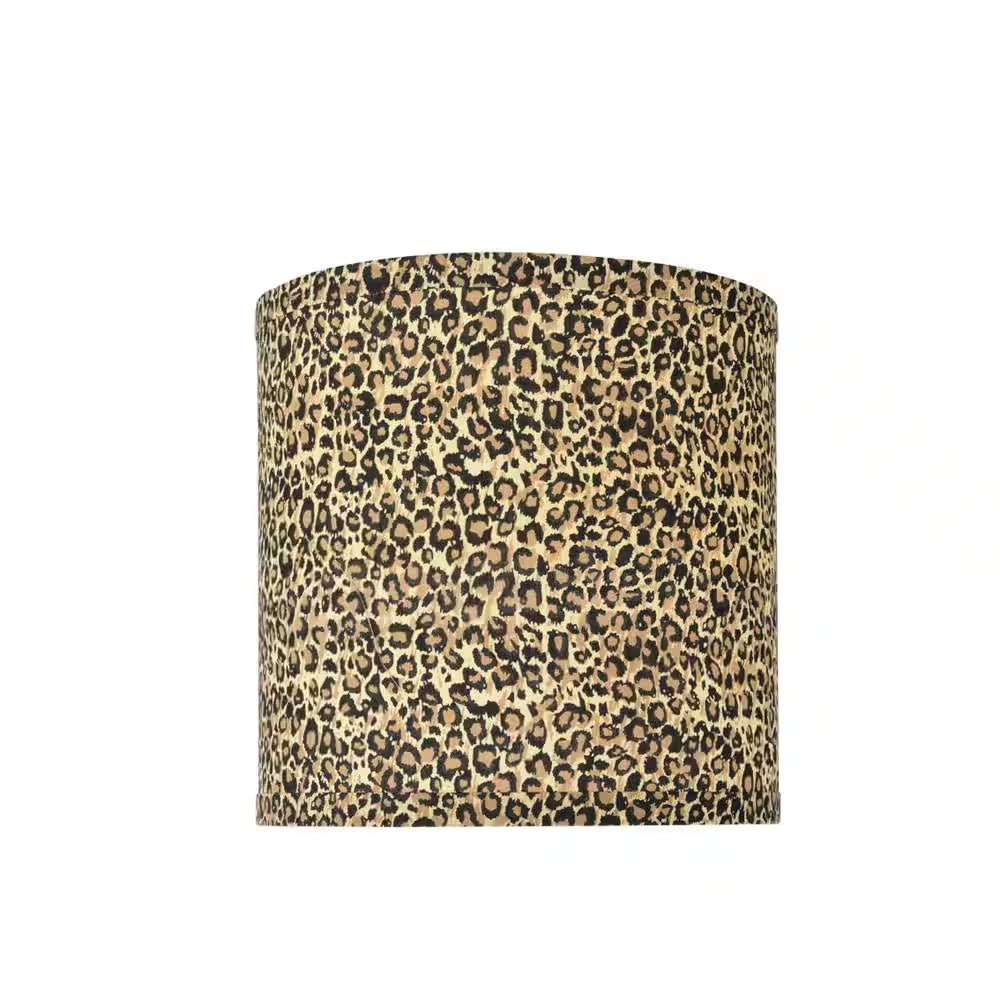 8 In. X 8 In. Leopard Hardback Drum/Cylinder Lamp Shade - Open Season Industries