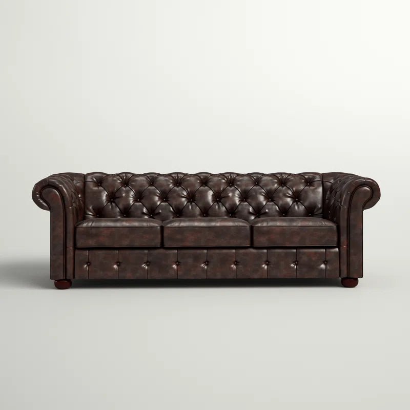 Huskins 91.34'' Faux Leather Sofa - Open Season Industries