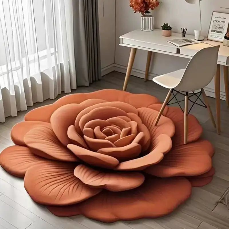 Alien Floral Plush & Diatomaceous Earth Floor Mat Bathroom Absorbent Anti - Slip 3D Fresh Flower Pattern Door Mats Dirt - Resistant - Open Season Industries