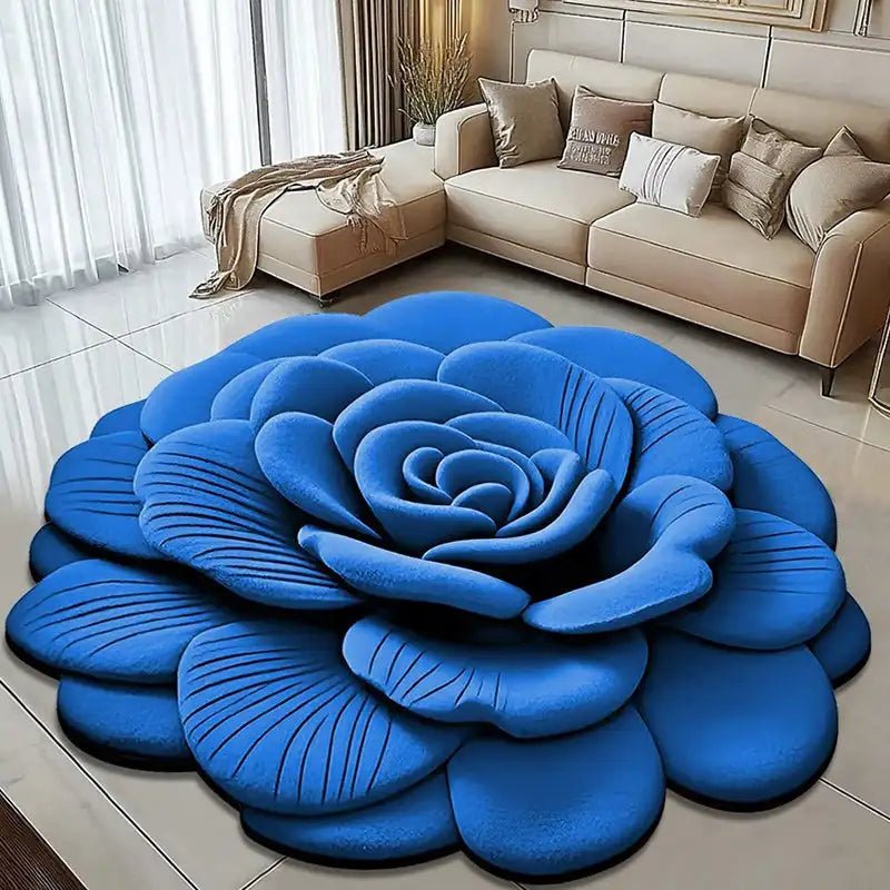 Alien Floral Plush & Diatomaceous Earth Floor Mat Bathroom Absorbent Anti - Slip 3D Fresh Flower Pattern Door Mats Dirt - Resistant - Open Season Industries