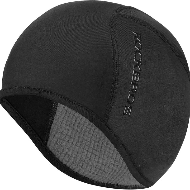 RROCKBROS Skull Cap Men'S Winter Cycling Cap Windproof Warm Fleece Thermal Hat Helmet Liner Caps Black for Hiking Skiing Riding - Open Season Industries