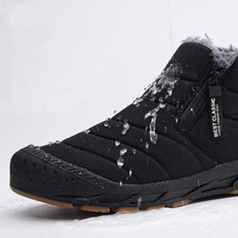 Mens Thermal Snow Boots - Waterproof, Windproof, and Insulated Hiking Boots with Easy Zippers, Soft Fuzzy Lining, and Perfect for Winter Season - Open Season Industries