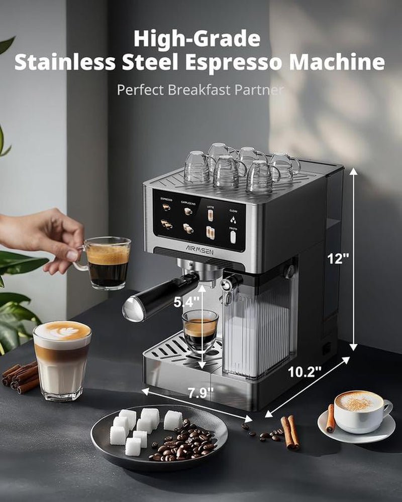Automatic All - In - One Coffee Maker, One - Touch Latte Art, Programmable Recipes,Commercial Grade Combo Coffee Machine - Open Season Industries