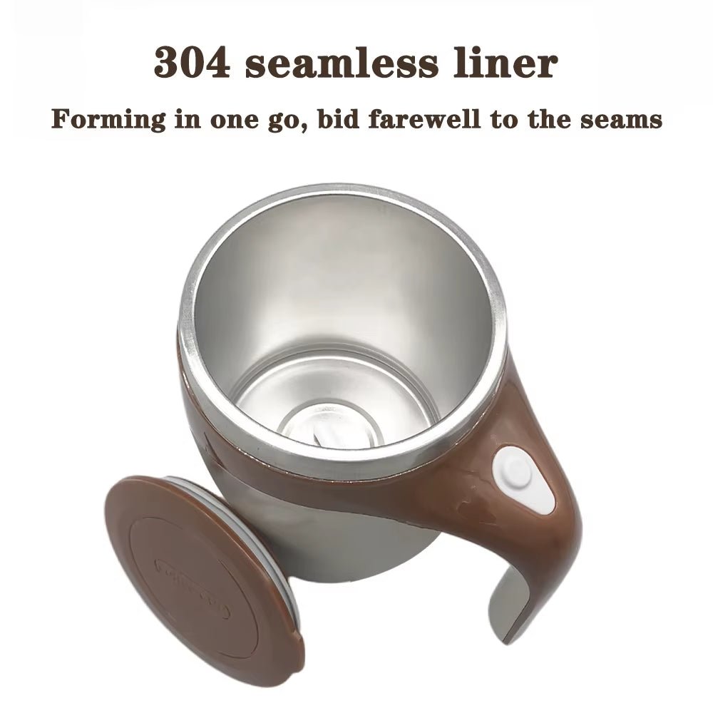 Lazy Coffee Stirring Cup Auto Stirring Cup Magnetic Rotating Electric Milk Cup Mark Cup 304 Stainless Steel - Open Season Industries