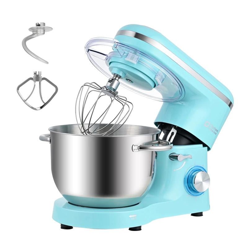 Kitchen in the Box 660W Tilt - Head Stand Mixer | 6.5QT Stainless Steel Bowl, 6 - Speed Electric Food Mixer - Open Season Industries