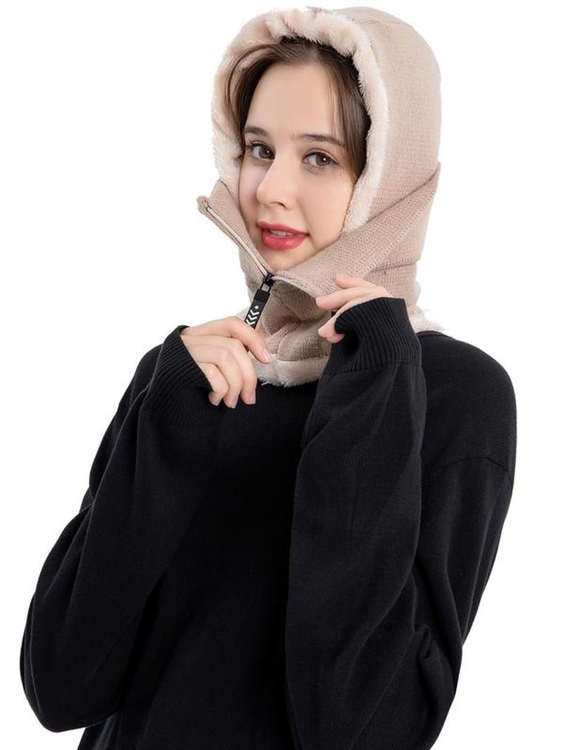 Women Balaclava Beanie Fleece Hood Cycling Ski Thermal Face Cover Hat Winter Warm Cap Scarf for Cold Weather - Open Season Industries