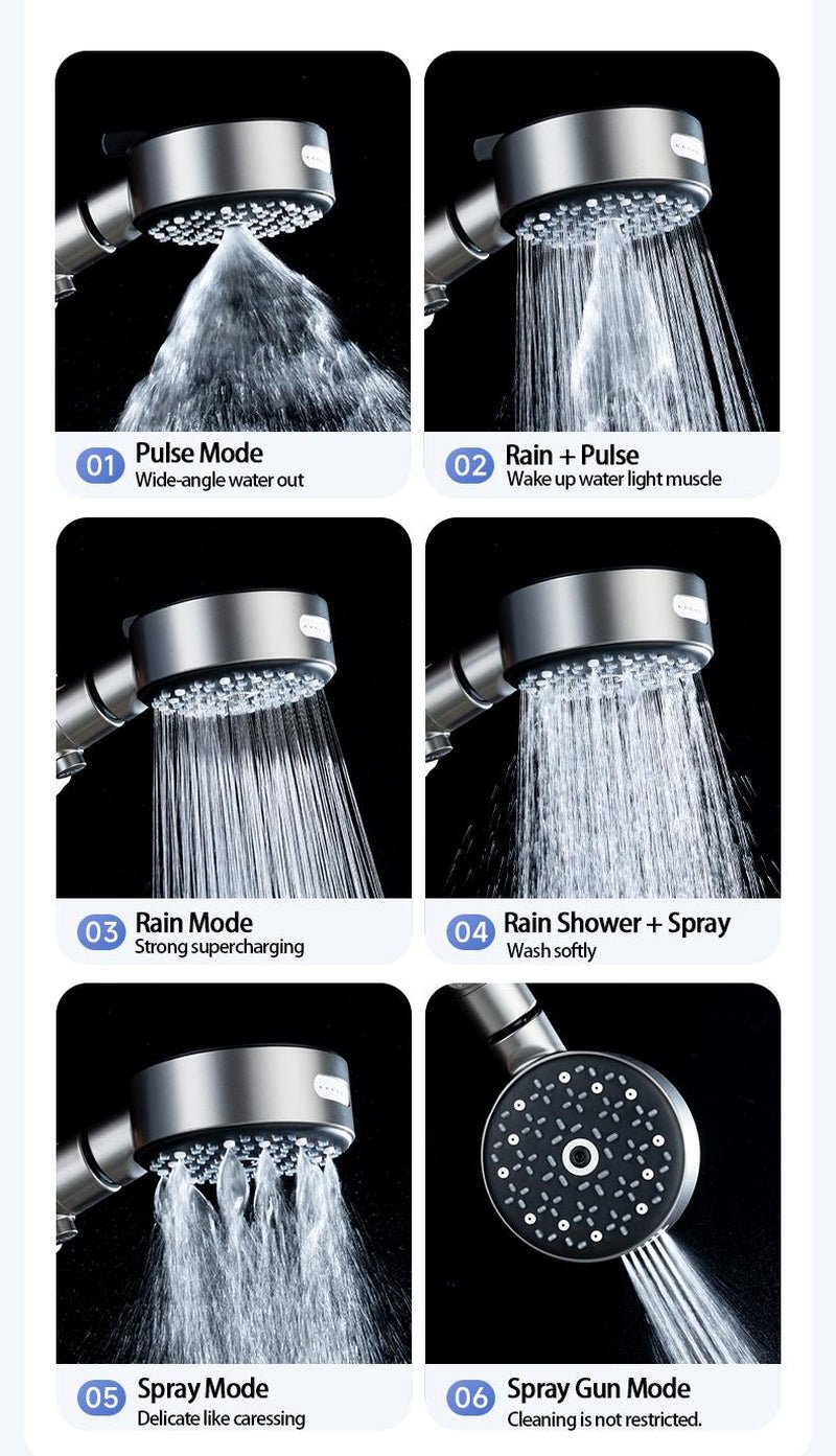 6 - Function High - Pressure Shower Head - Open Season Industries