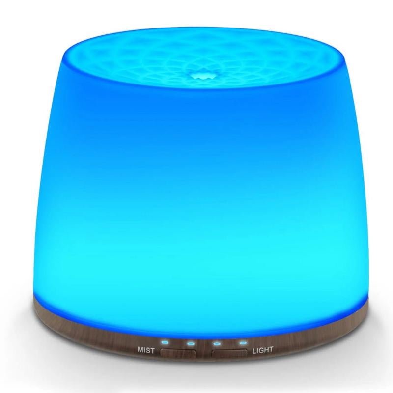 Dark Wood Essential Oil Diffuser, 500Ml Bluetooth Speaker Aroma Diffuser, Ultrasonic Cool Mist Humidifier with Music Player Function - Open Season Industries