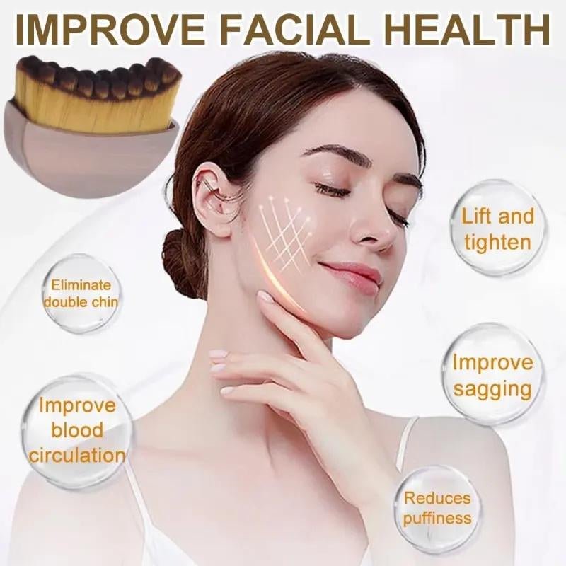 Lymphatic Contour Face Brush for Jawline & Chin Sculpting - Dry Brushing Massager for Lymphatic Drainage & Facial Fatigue Relief, Eronomically Designed to Fit the Skin Precisely (1PCS) Beauty Roller Daily - Mm - Open Season Industries