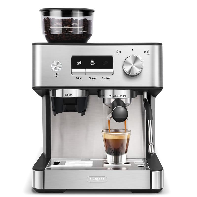 【Springtok】Gevi Espresso Machine with Grinder & Steam Wand | Home Barista Latte Maker | 2.3L Water Tank | Perfect Gift for Coffee Lovers - Open Season Industries