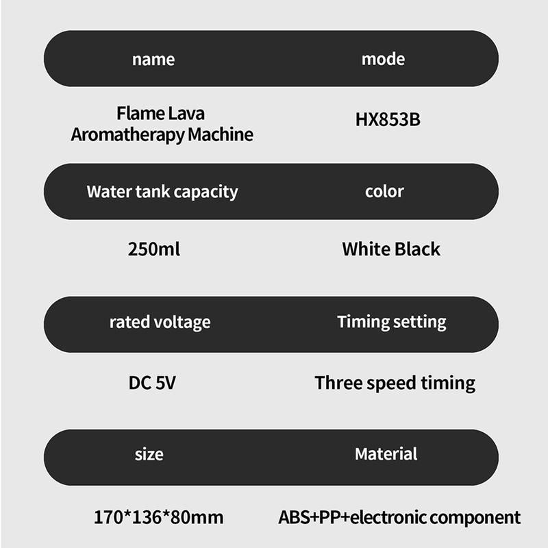 Upgraded Flame Aroma Diffuser Humidifier - 7 Color Fire Effect LED Lights, 180Ml Essential Oil Diffuser with Auto Shut - Off, 2 Mist Modes for Home, Office, Yoga & Spa - Open Season Industries